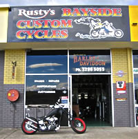 Rusty's Bayside Custom Cycles - Shop Front